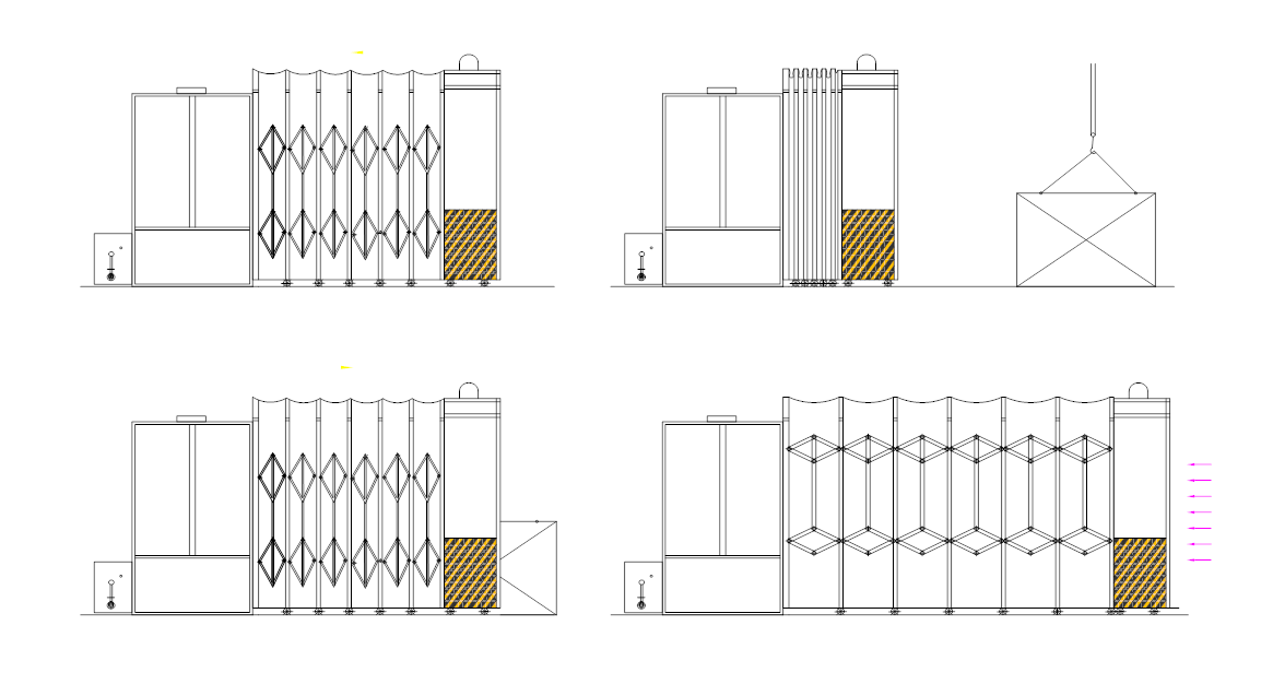 伸縮式噴漆房結構