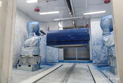 機(jī)器人靜電噴粉線